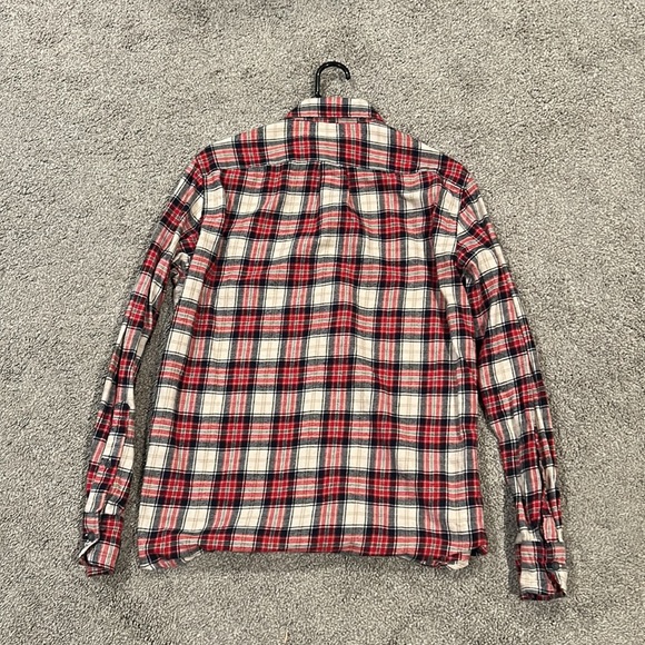 Mens Jcrew Flannel. Size Medium, Red - Picture 3 of 3